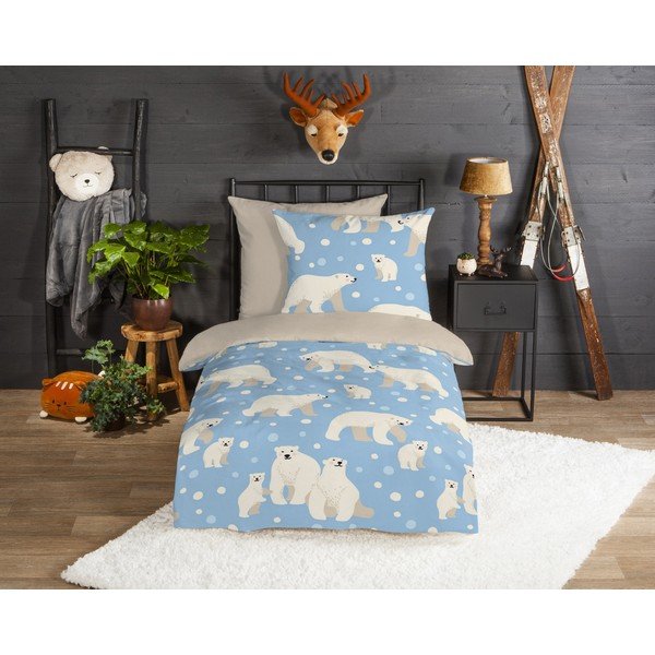 Egyszemélyes flanel gyerek ágyneműhuzat 140x200 cm – Good Morning-image-1