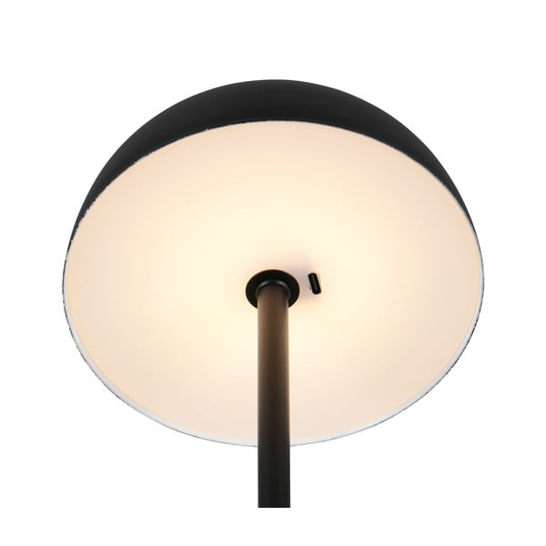 Matt fekete LED asztali lámpa fém búrával (magasság 21 cm) Munoz – Trio-image-2