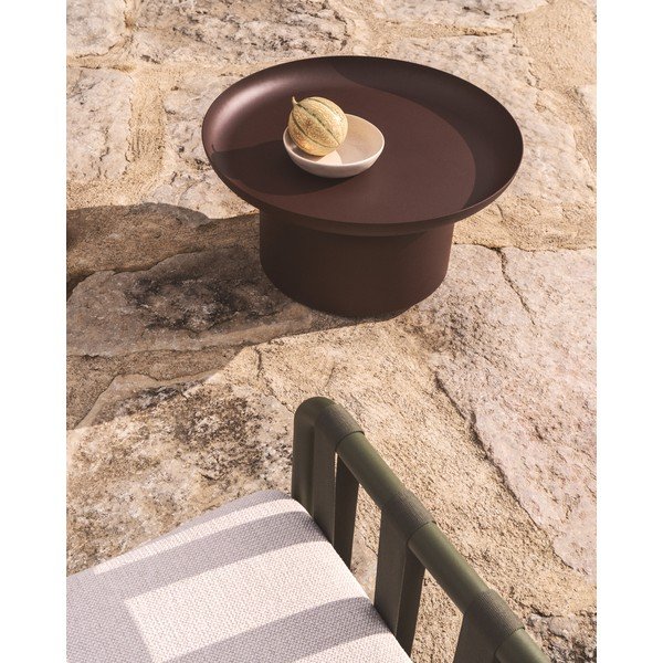 Fém kerek kerti dohányzóasztal ø 70 cm Arcola – Kave Home-image-2