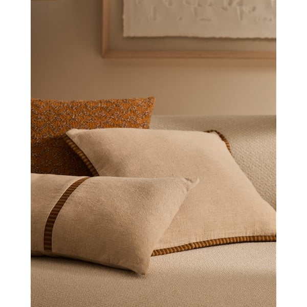 Lenkeverék párnahuzat 45x45 cm Ardit – Kave Home-image-2