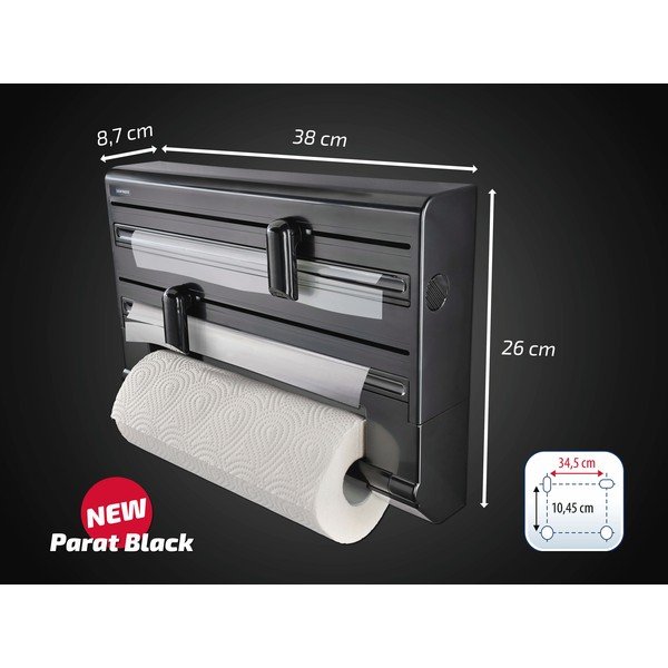 Fekete fali műanyag papírtörlő és fóliatartó Parat – LEIFHEIT-image-2