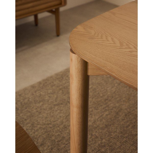 Étkezőasztal kőrisfa dekorral 90x160 cm Indara – Kave Home-image-3