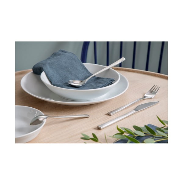 Ezüstszínű rozsdamentes acél evőeszköz készlet 16 db-os Fuga – Gense-image-1