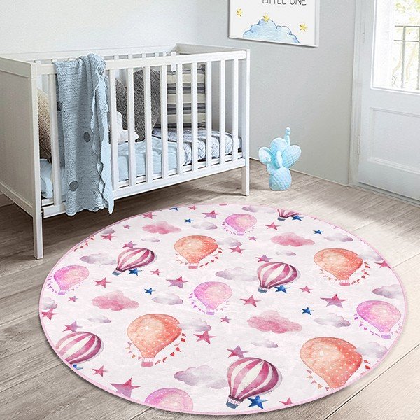 Rózsaszín gyerek szőnyeg ø 120 cm Comfort – Mila Home-image-4