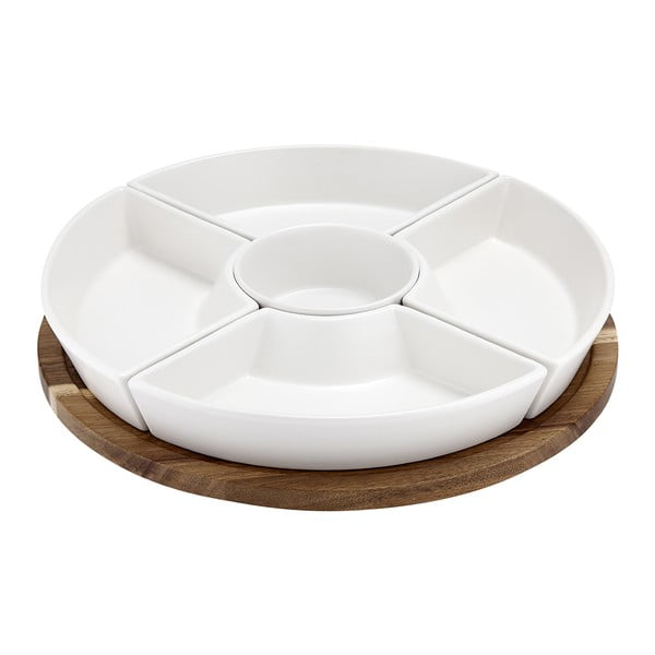 Fehér agyagkerámia szervírozó tányér 35x35 cm Essentials - Ladelle