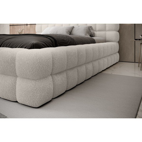 Fehér kárpitozott ágyneműtartós franciaágy ágyráccsal 140x200 cm Dizzle – ELTAP-image-3