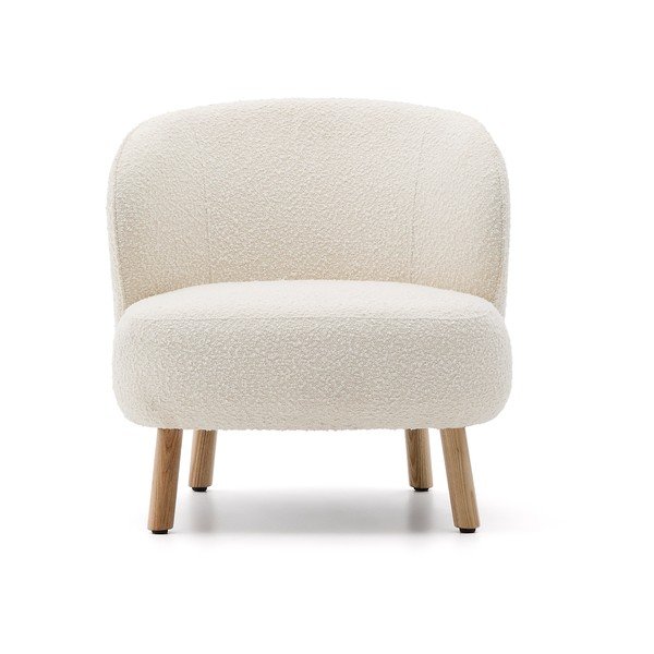 Krémszínű buklé fotel Ulit – Kave Home-image-2