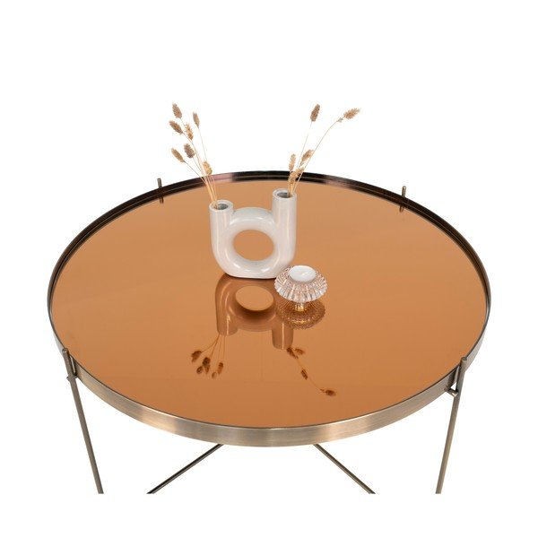 Kerek aranyszínű dohányzóasztal ø 70 cm Venezia - House Nordic-image-2