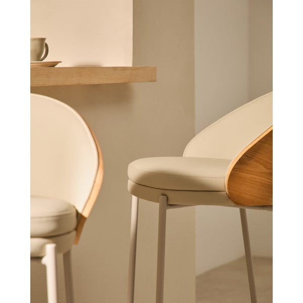 Bézs-világos natúr színű bárszék (ülésmagasság 65 cm) Eamy – Kave Home-image-3