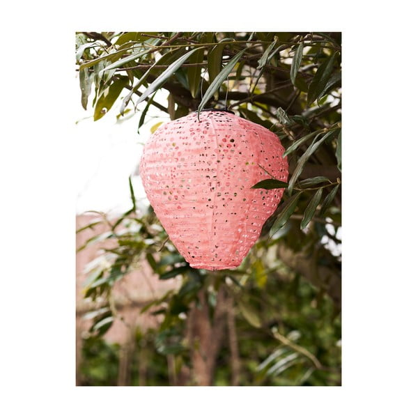 Rózsaszín napelemes kültéri LED lámpás (magasság 30 cm) Greatham – House Nordic-image-1