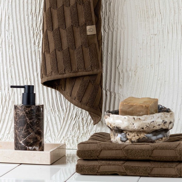 Sötétbarna pamut törölköző szett 2 db-os 35x55 cm Geo – Mette Ditmer Denmark-image-3