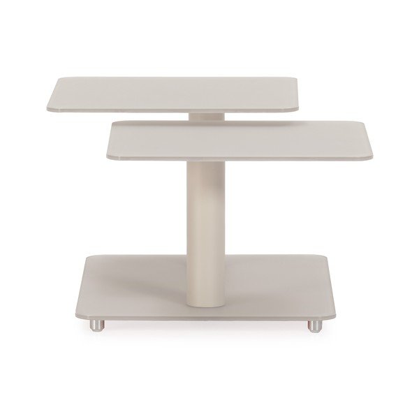 Krémszínű üveg dohányzóasztal 54x115 cm Elvi – Marckeric-image-2