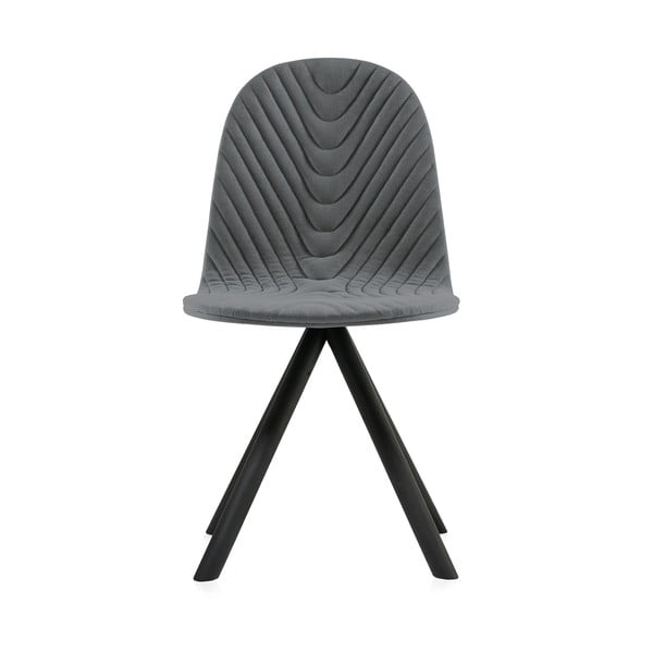 Mannequin Wave sötétszürke szék, fekete lábakkal - Iker