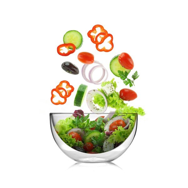 Double duplafalú üveg szervírozó tál, 500 ml - Vialli Design-image-3