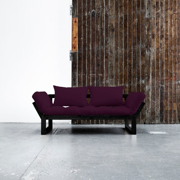 Edge Black/Purple Plum állítható kanapé - Karup