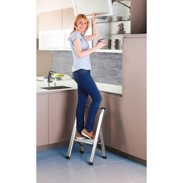 Fém háztartási létra 74 cm Alu-Design – Wenko-image-1