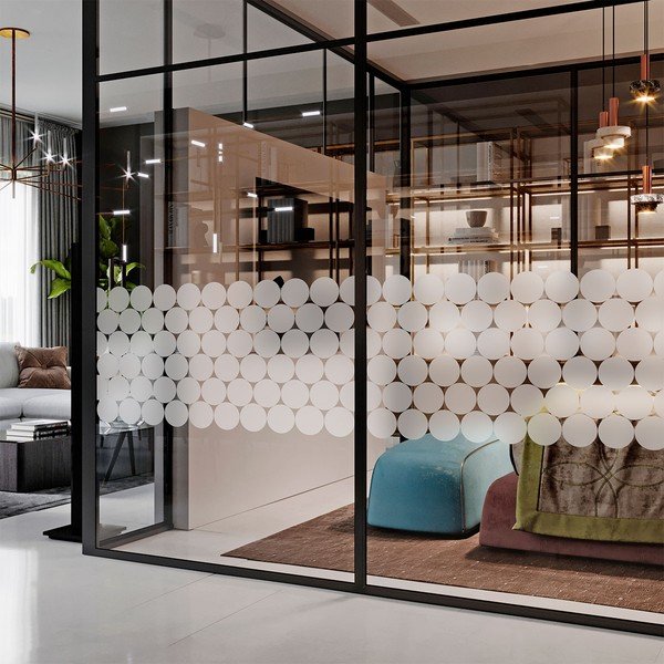 Matrica szett ablakra 50 db-os 10x10 cm Clackout Circle – Ambiance-image-3