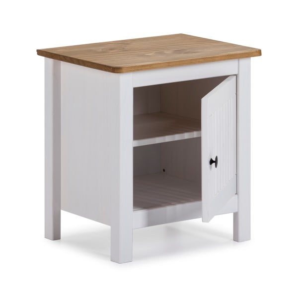 Bruna fehér fa éjjeliszekrény - Marckeric-image-4