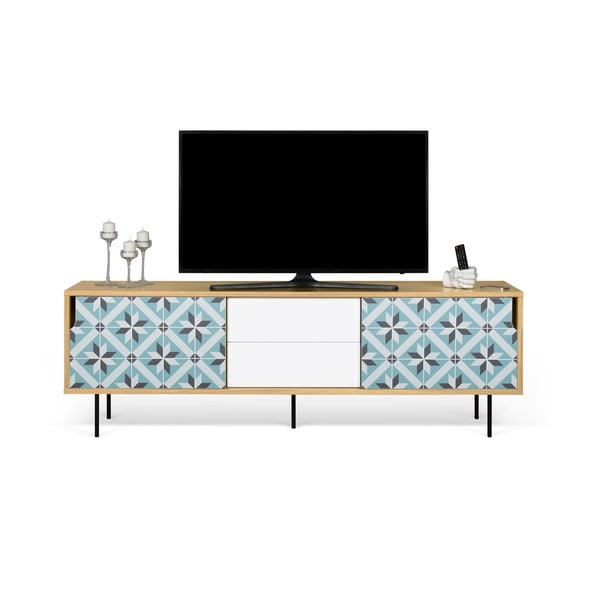 Dann Marakesh tölgyfa TV-állvány fém lábakkal - TemaHome-image-3