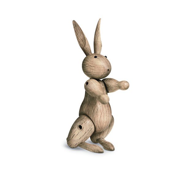 Bojesen Denmark Rabbit dekorációs figura tömör tölgyfából - Kay-image-2