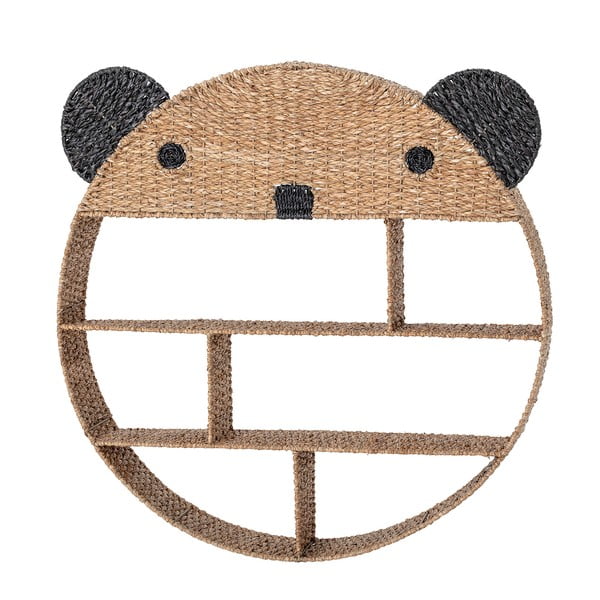 Natúr színű tengerifű gyerek fali könyvespolc 91,5x98 cm Ghalia – Bloomingville Mini-image-2