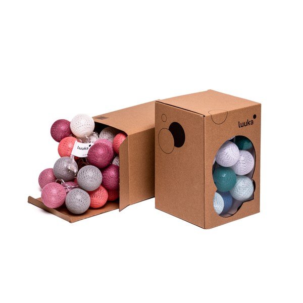 Fehér LED fényfüzér 30 gömbbel - LUKKA-image-1