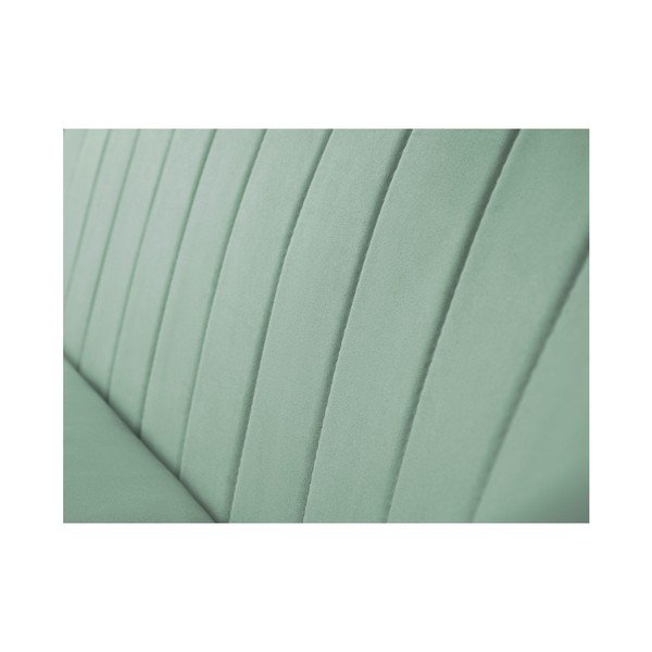 Toscane mentol zöld kétszemélyes kanapé, fekete lábakkal - Mazzini Sofas-image-4