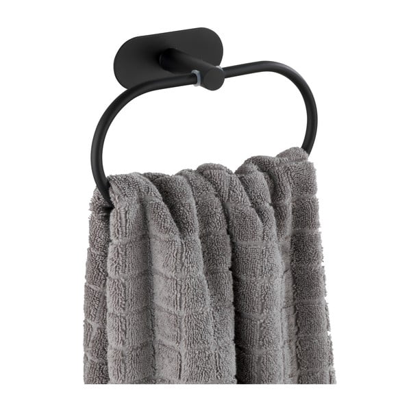 Orea Ring Turbo-Loc® rozsdamentes acél matt fekete fali törölköző tartó - Wenko-image-3