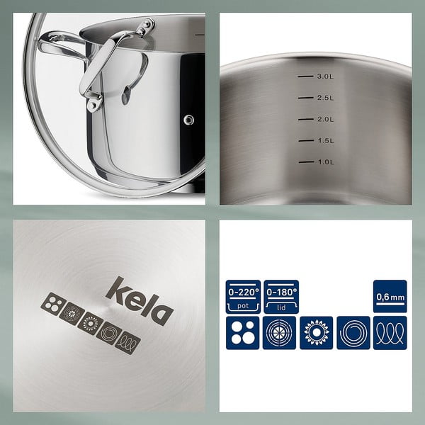 Flavoria rozsdamentes fazék fedéllel, ø 20 cm - Kela-image-2