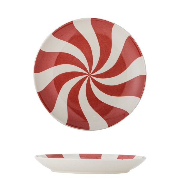 Piros kőedény tányér karácsonyi mintával ø 23 cm Yule – Bloomingville-image-4