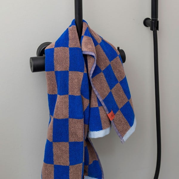 Kék-barna organikus pamut fürdőlepedő 70x133 cm Retro – Mette Ditmer Denmark-image-1