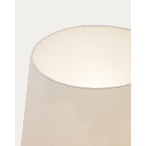 Fehér-natúr színű állólámpa textil búrával (magasság 110 cm) Marga – Kave Home-image-3