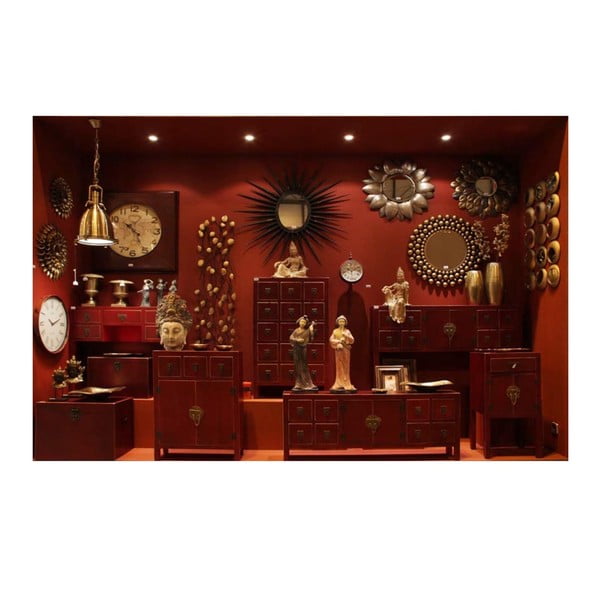 Piros alacsony komód 130x50,5 cm Oriente – Ixia-image-3