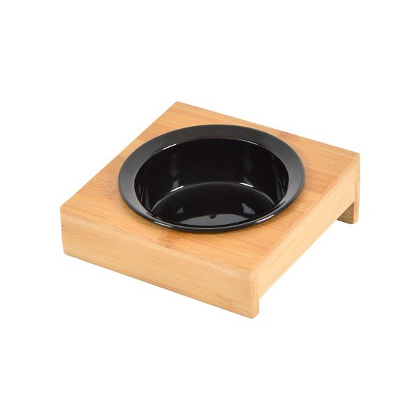 Bambusz tálka állvánnyal kutyáknak ø 12 cm – Love Story