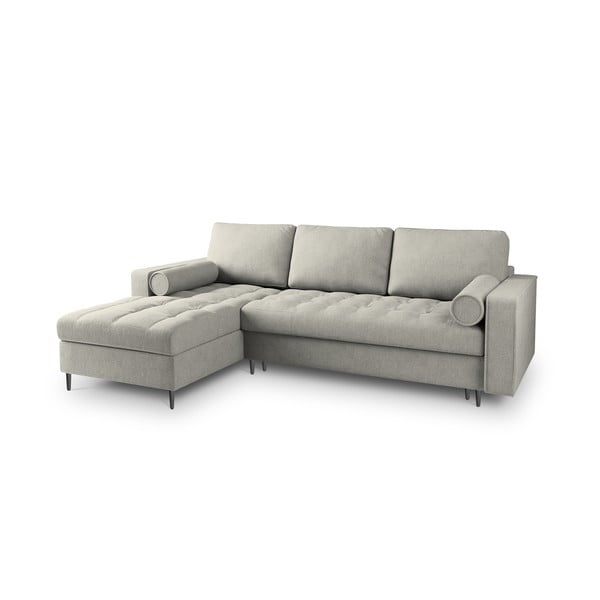 Santo világosszürke kinyitható sarokkanapé, bal oldali - Milo Casa-image-3