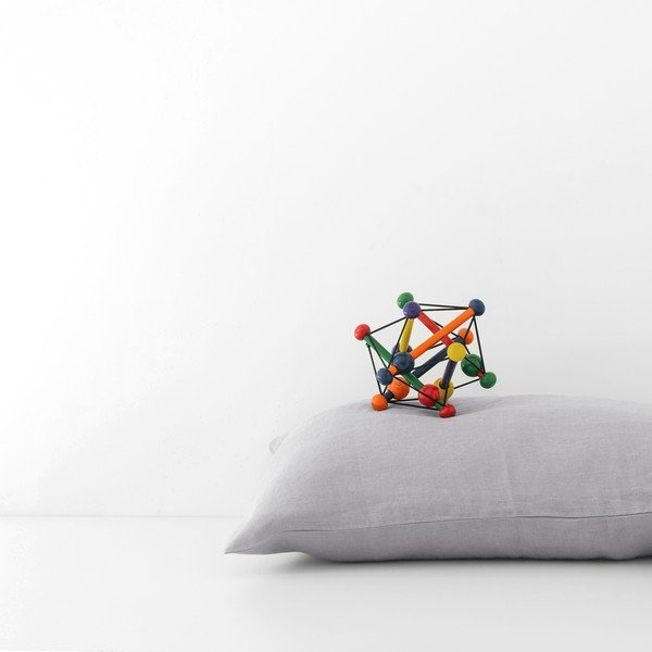 Nature szürke len gyerek párnahuzat, 40 x 60 cm -Linen Tales-image-2