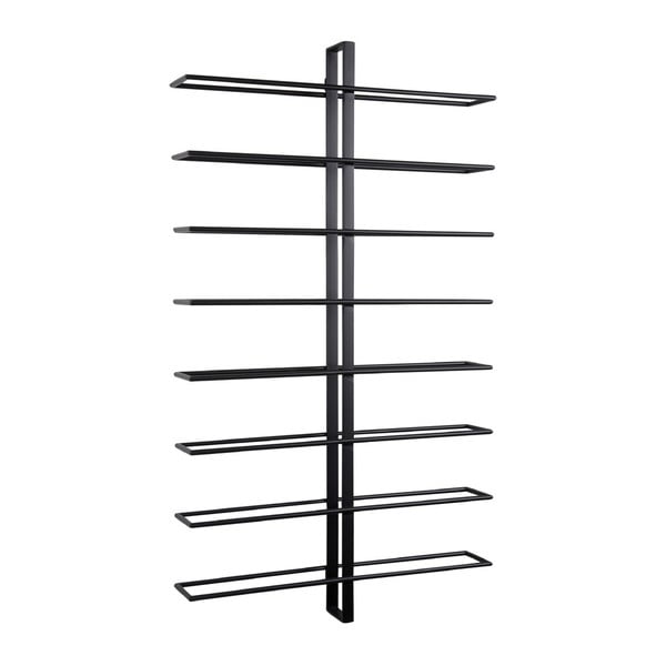 Fekete fali fém bortartó polcos állvány, palackok száma 16  Dual  – PT LIVING-image-3
