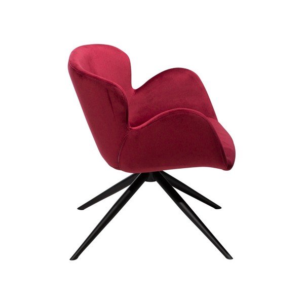 Gaia Lounge Velvet borvörös fotel - DAN–FORM Denmark-image-1