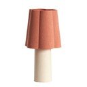 Lazacszínű-krémszínű asztali lámpa textil búrával (magasság 50 cm) Musaby – Light & Living