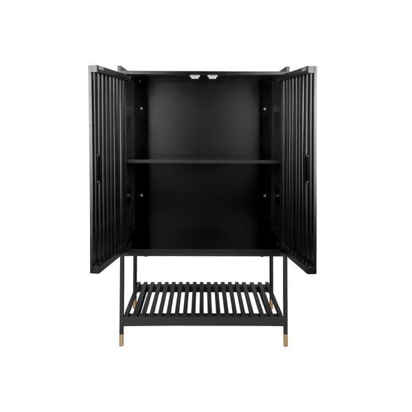 Marve fekete borovi fenyő komód, 75 x 120 cm - Leitmotiv-image-3