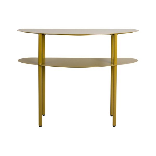 Khaki fém konzolasztal 28x90 cm Paris – Leitmotiv