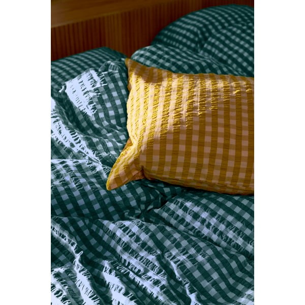 Zöld-kék egyszemélyes krepp ágyneműhuzat 140x200 cm Bæk&Bølge – JUNA-image-4