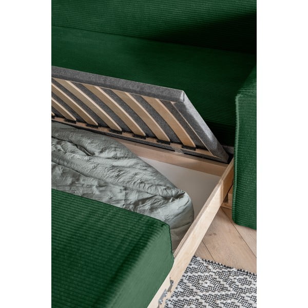 Sötétzöld kinyitható kanapé 168 cm Lucky Lucy – Miuform-image-4