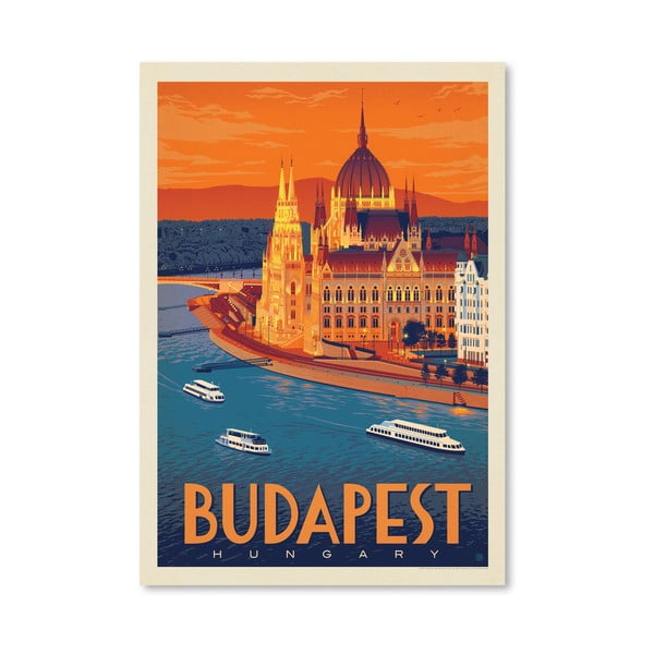 Budapest poszter, 42 x 30 cm - Americanflat