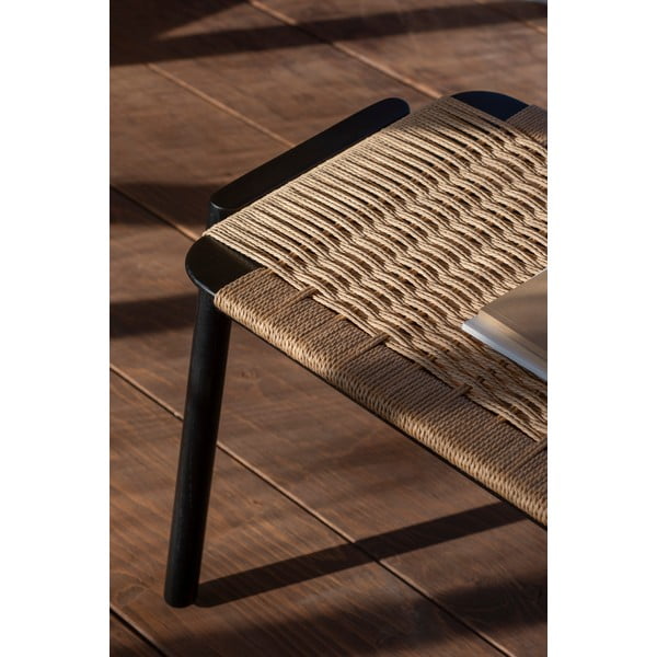 Fekete-natúr színű pad Klupa – Gazzda-image-4