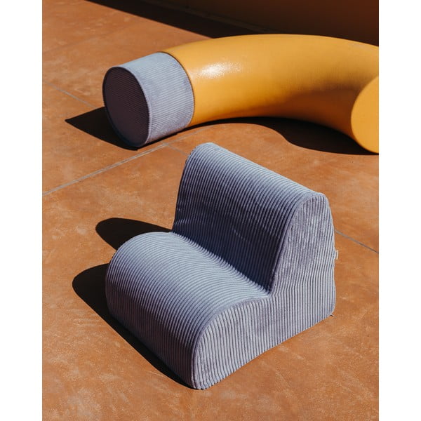 Kék kordbársony gyerek fotel Cloud – Wigiwama-image-3