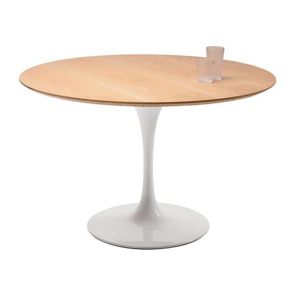 Invitation asztallap étkezőasztalhoz tölgy dekorral, ⌀ 120 cm - Kare Design