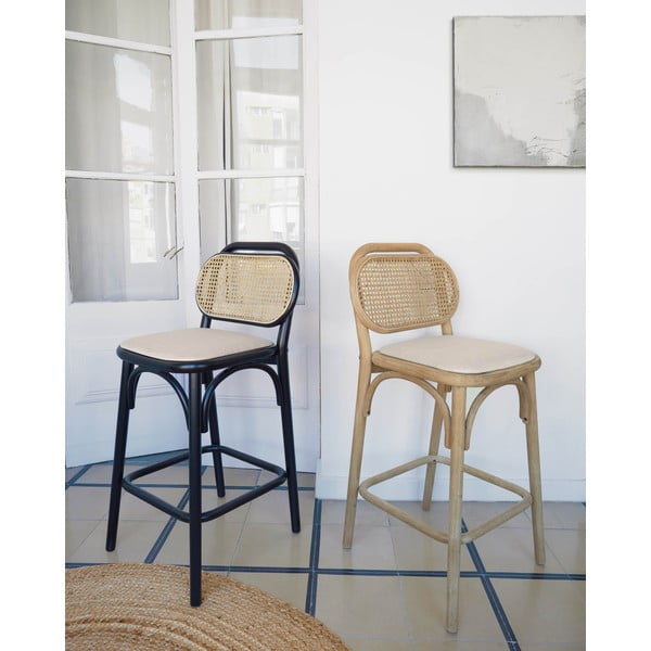 Natúr színű tölgyfa bárszék (ülésmagasság 65 cm) Doriane – Kave Home-image-3