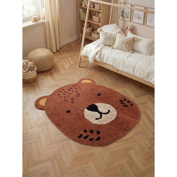 Barna mosható-kézi szövésű pamut gyerek szőnyeg 120x149 cm Snuggle Berry – Hanse Home-image-1
