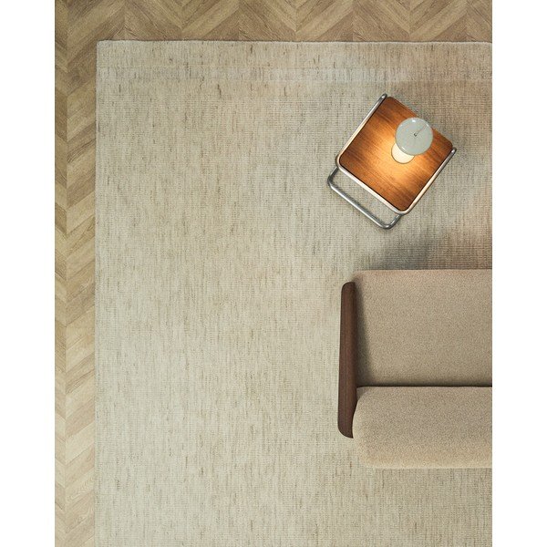 Krémszínű kézi szövésű gyapjú szőnyeg 200x300 cm Dalena – Kave Home-image-1